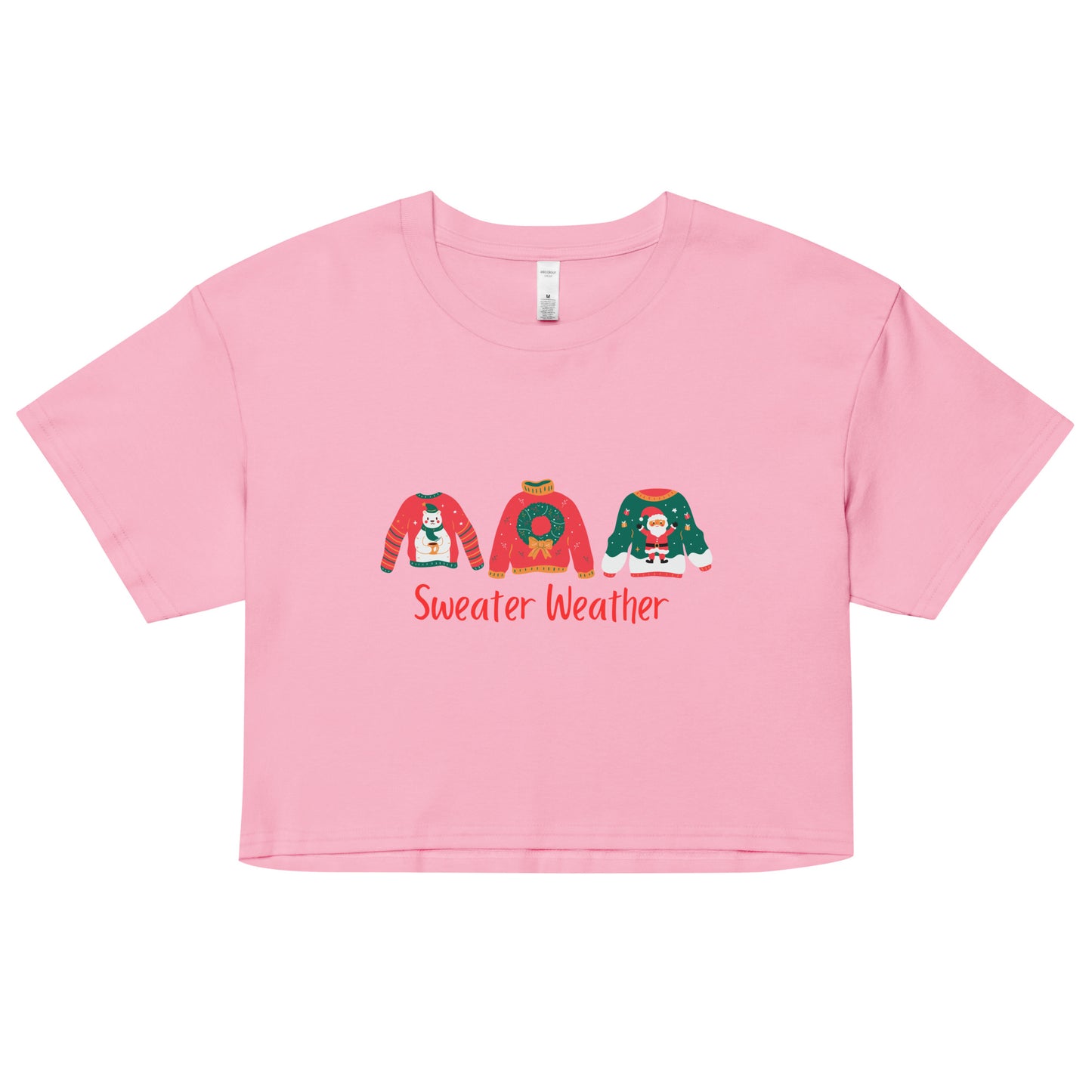 Sweater Weather- Women's Crop T-Shirt