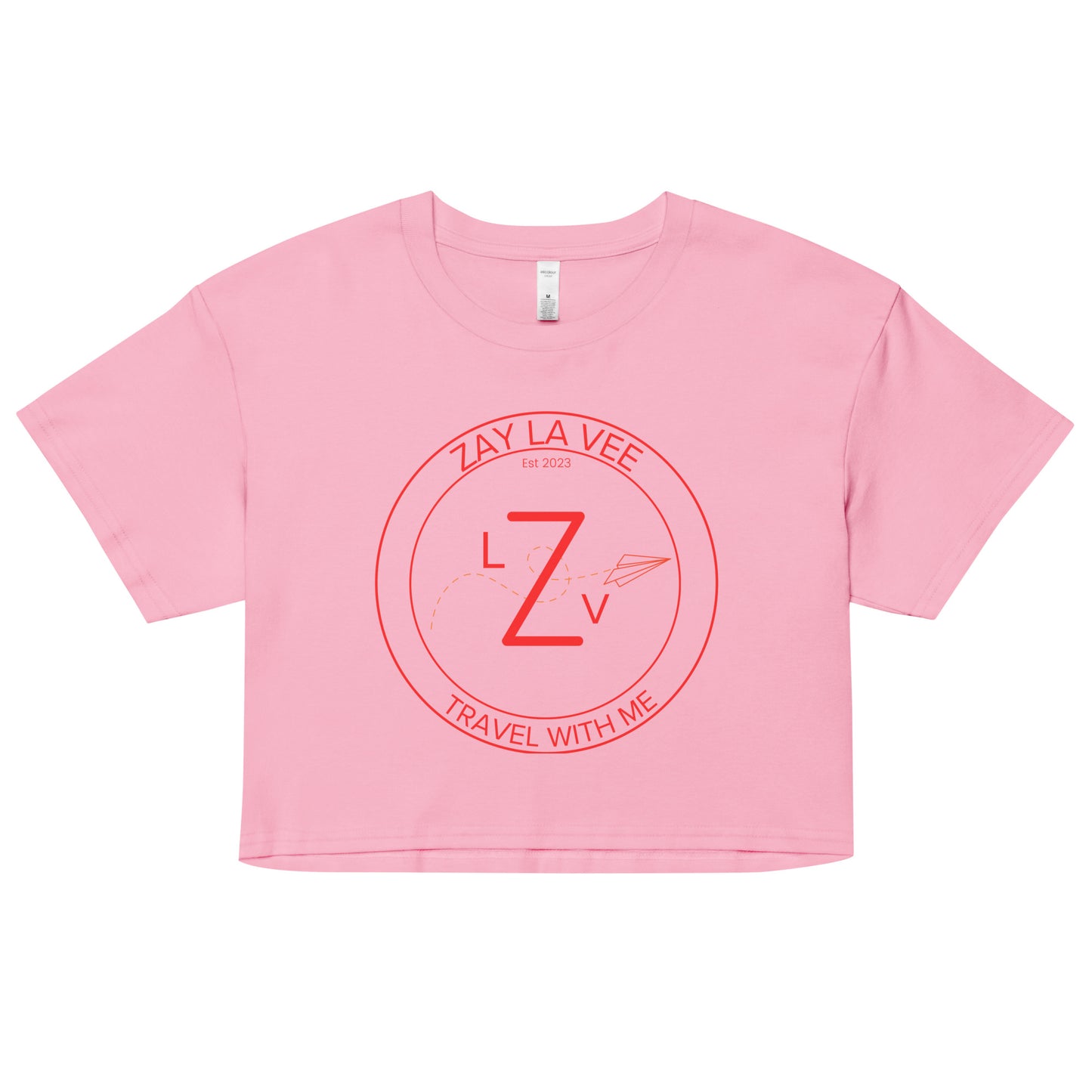 Zay La Vee Round Red Logo- Women’s Crop T-Shirt