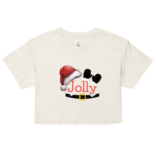 Santa Jolly- Women’s Crop T-Shirt