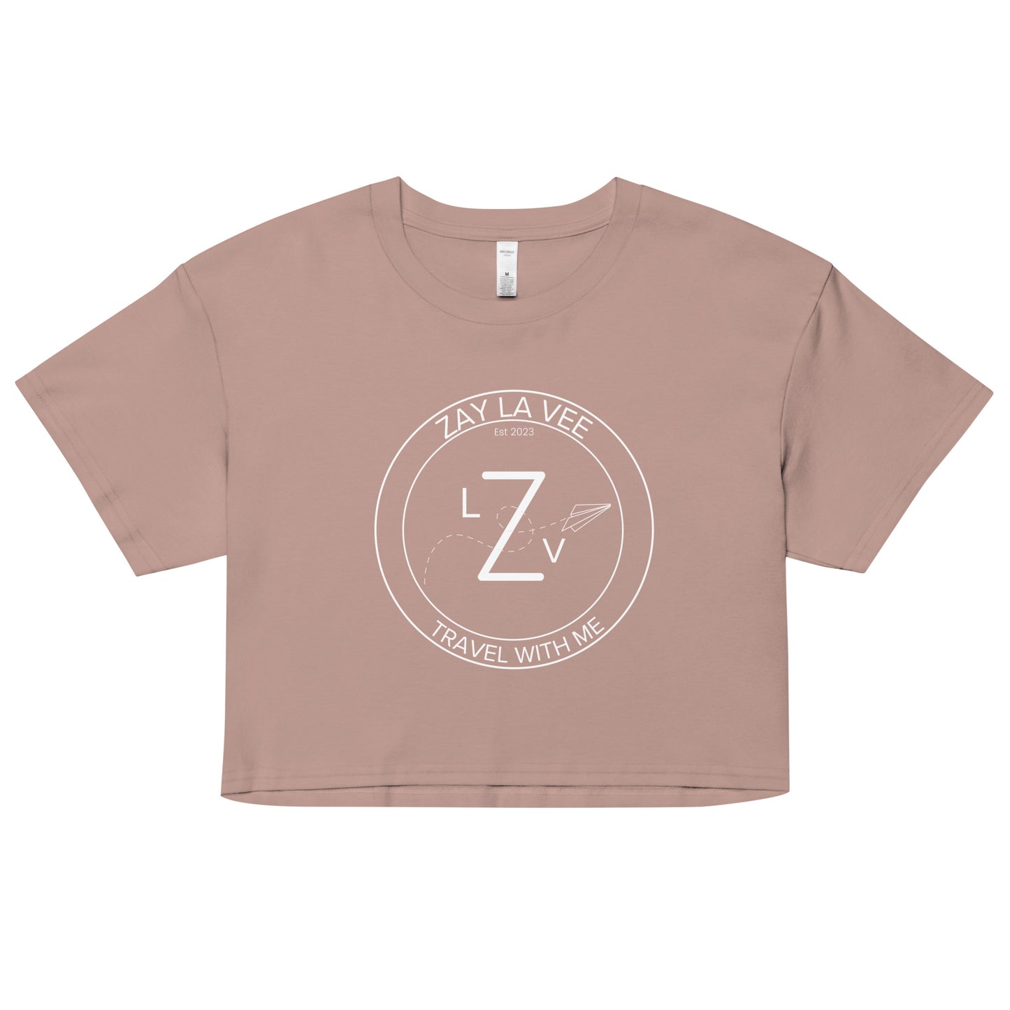 Zay La Vee Round White Logo- Women’s Crop T-Shirt