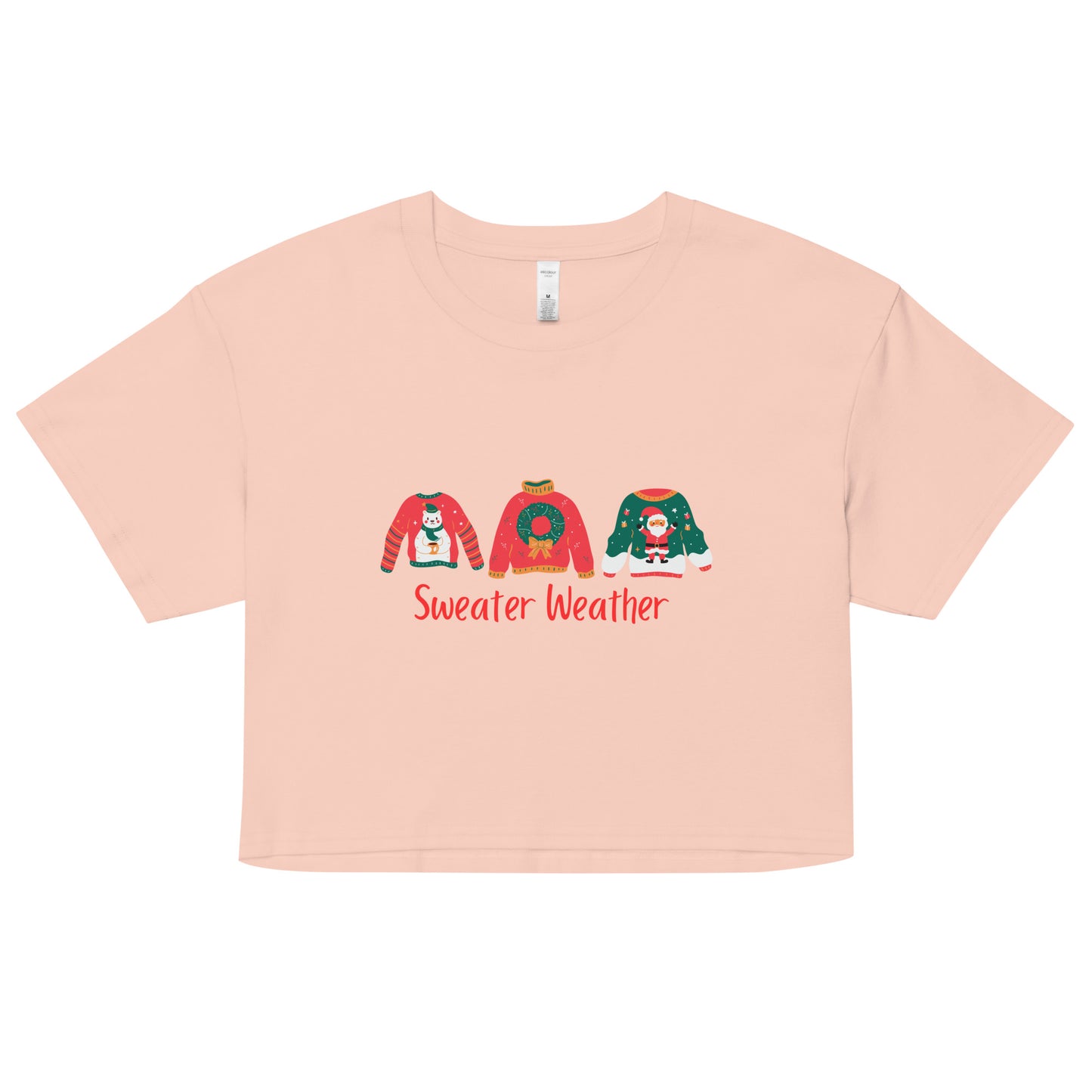 Sweater Weather- Women's Crop T-Shirt