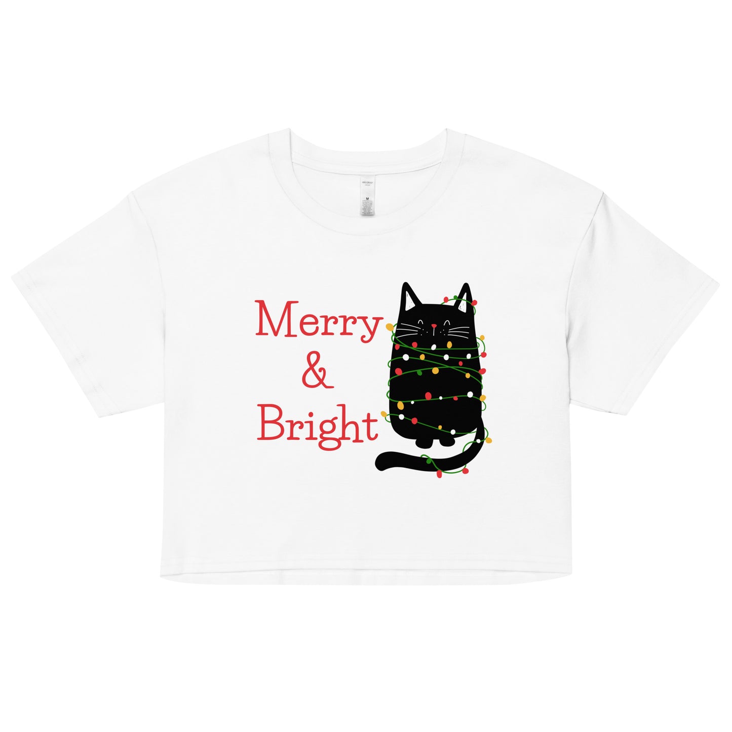 Cat Merry Bright- Women’s Crop T-Shirt