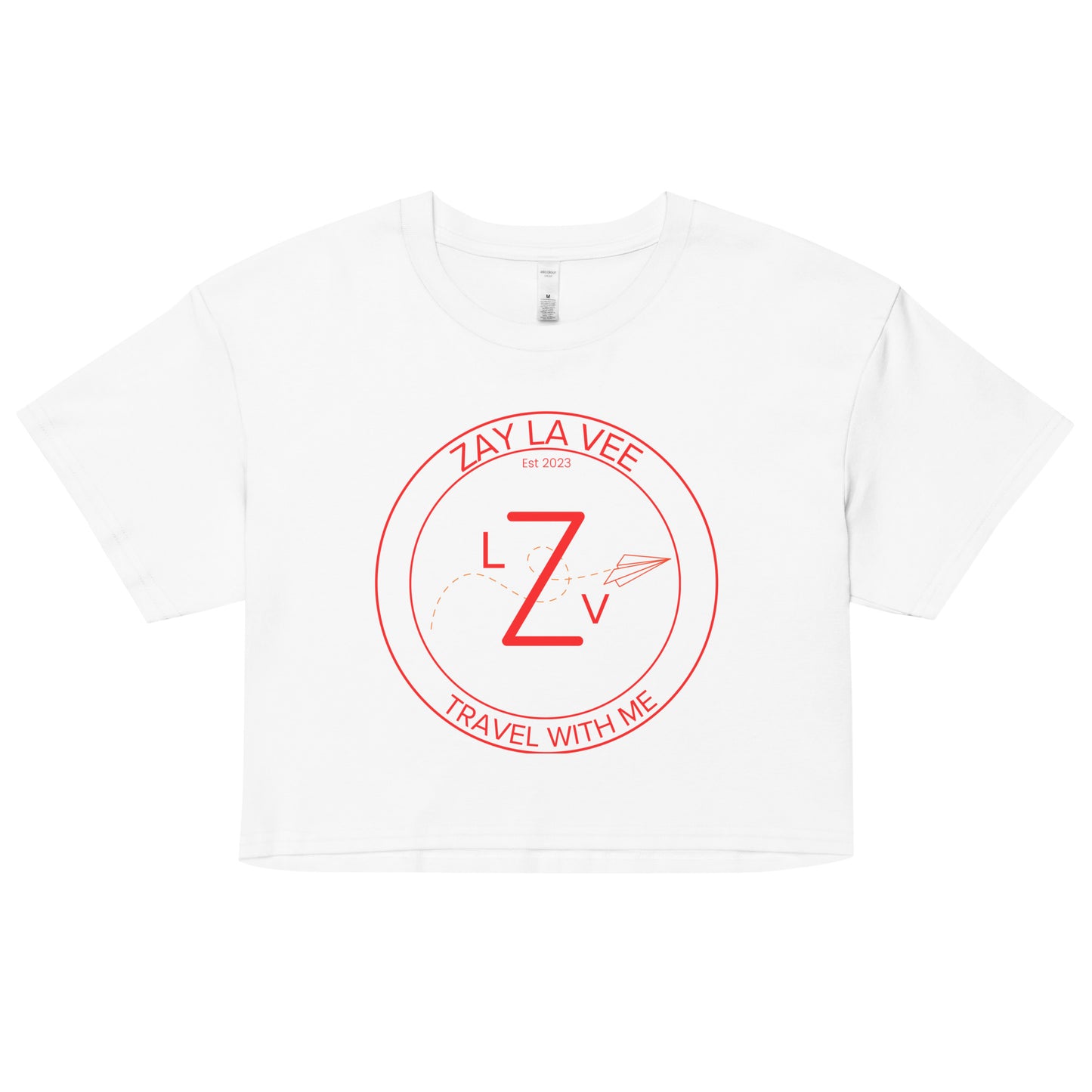 Zay La Vee Round Red Logo- Women’s Crop T-Shirt