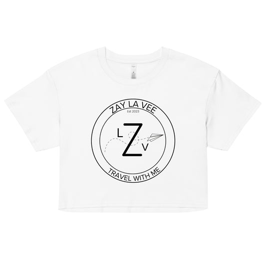 Zay La Vee Round Black Logo- Women’s Crop T-Shirt