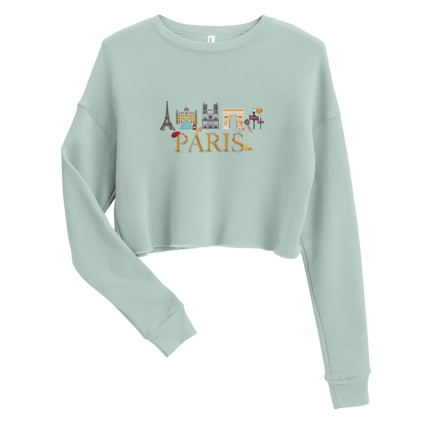 Paris Icons- Women's Crop Sweatshirt