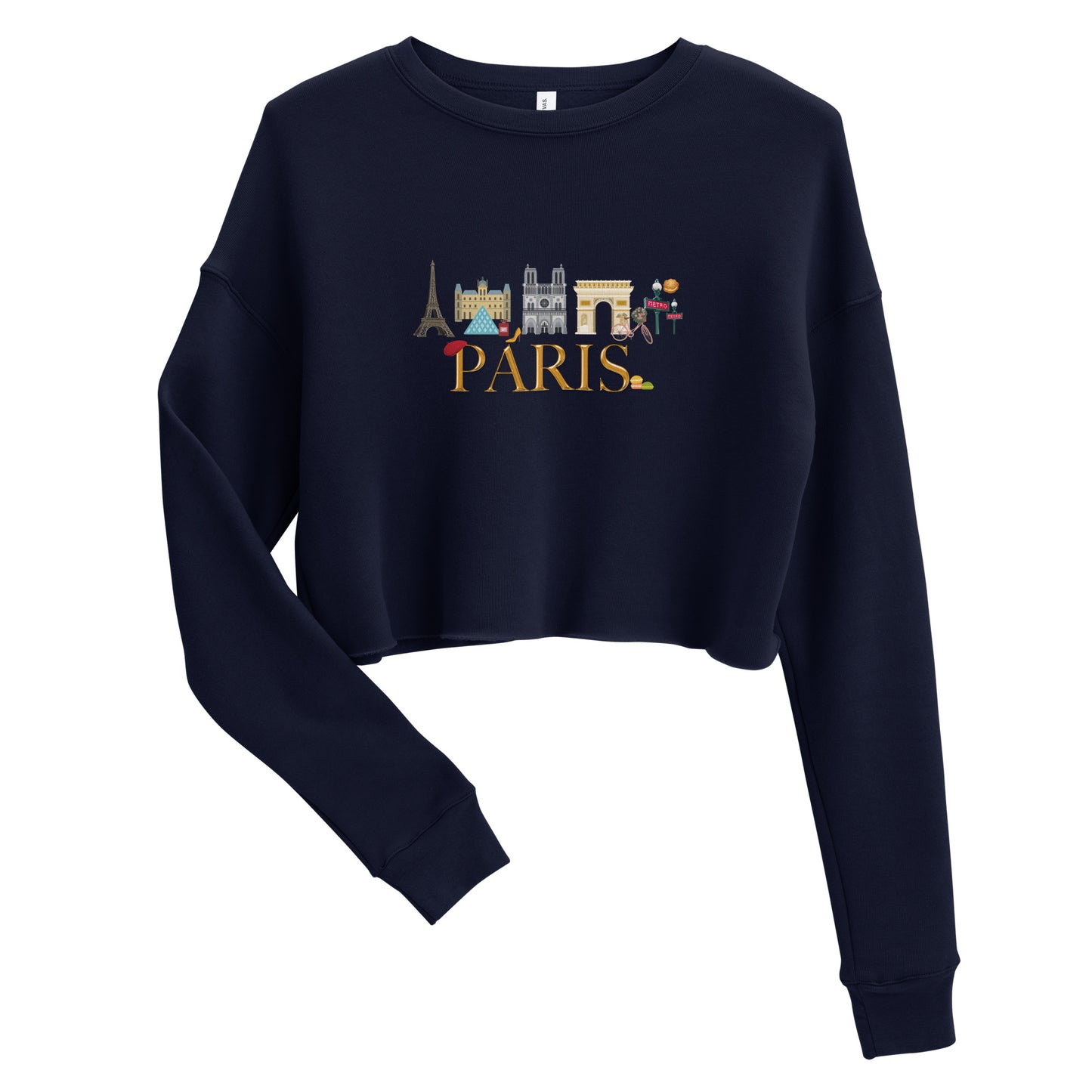 Paris Icons- Women's Crop Sweatshirt