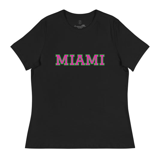 Florida Miami Block Font- Women's T-Shirt