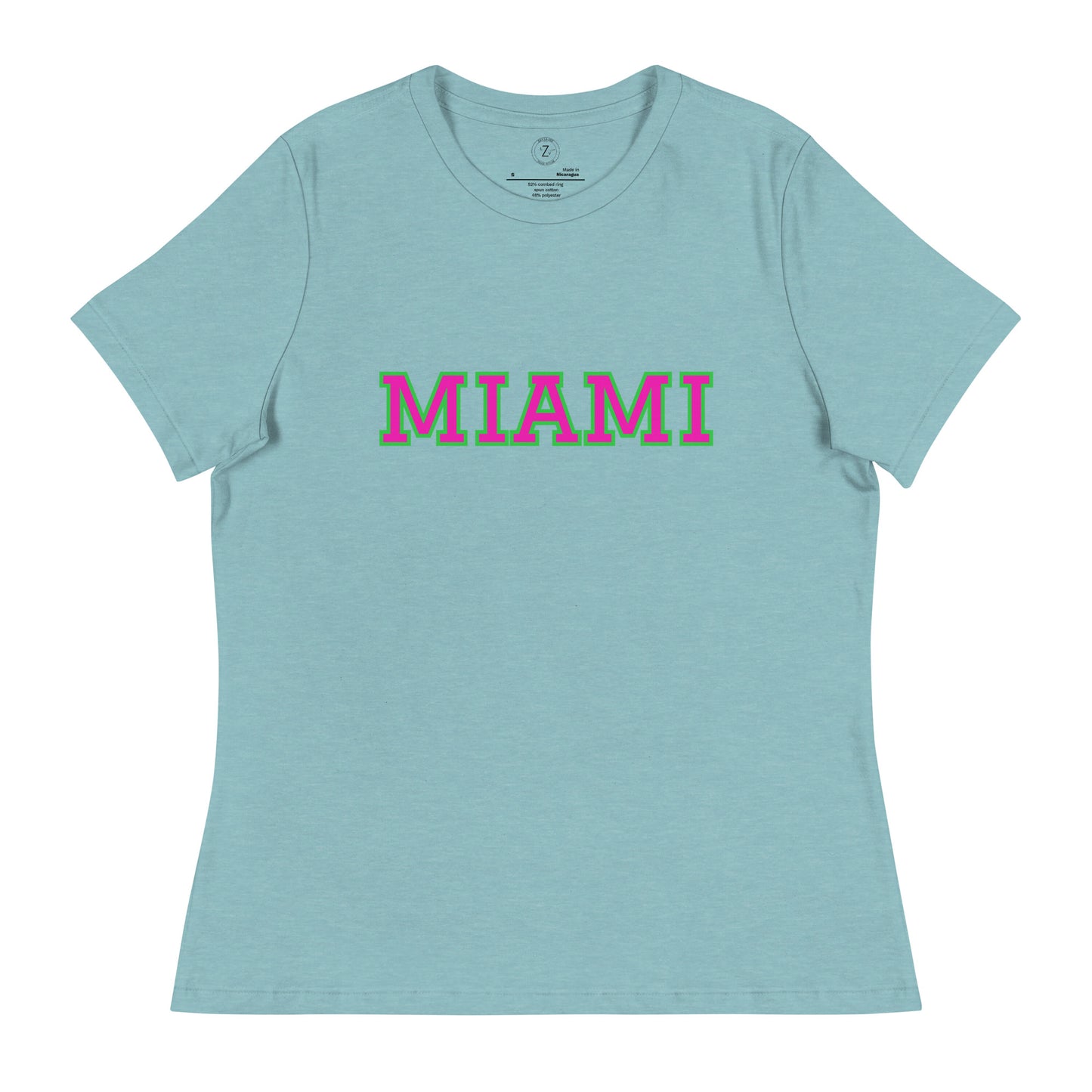 Florida Miami Block Font- Women's T-Shirt