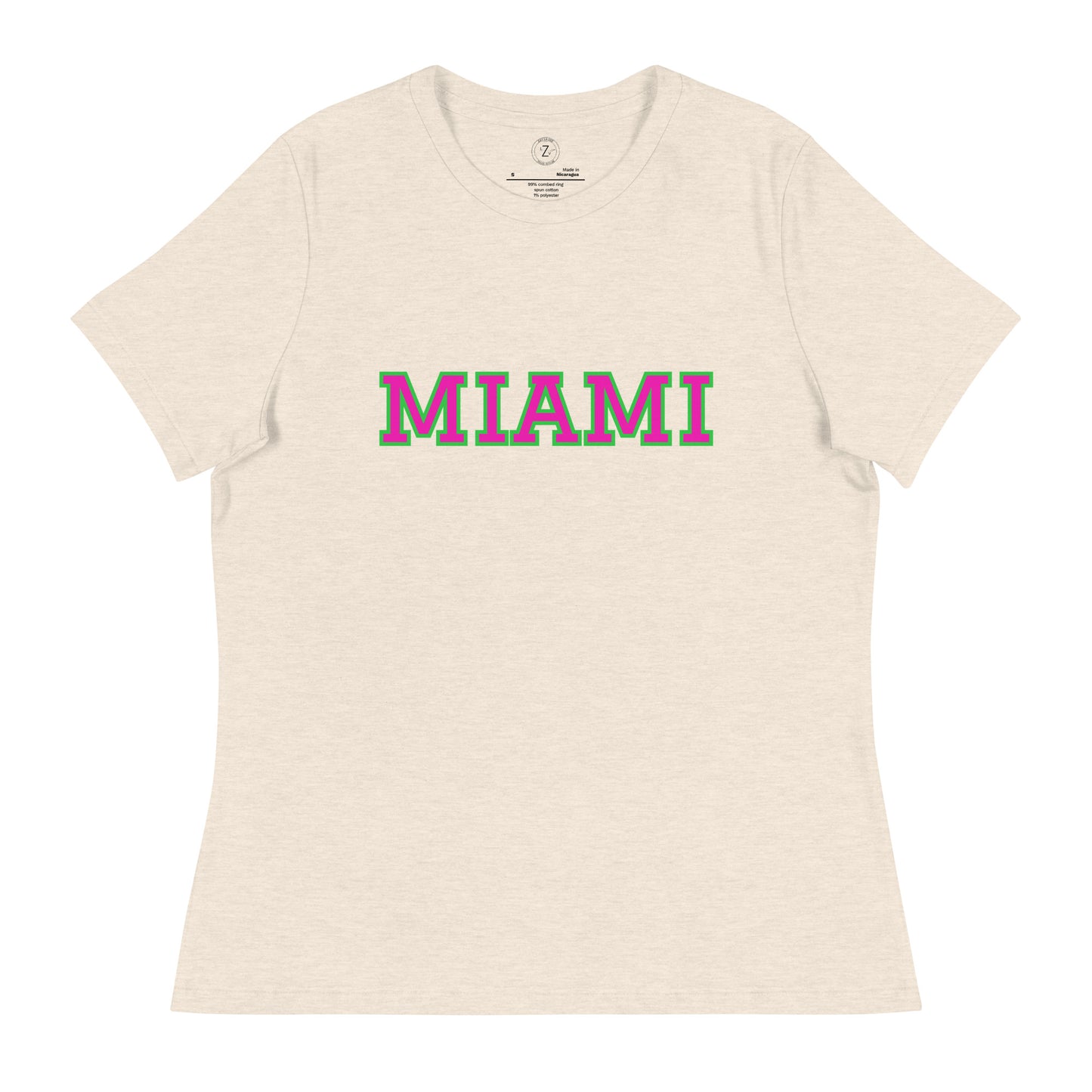 Florida Miami Block Font- Women's T-Shirt