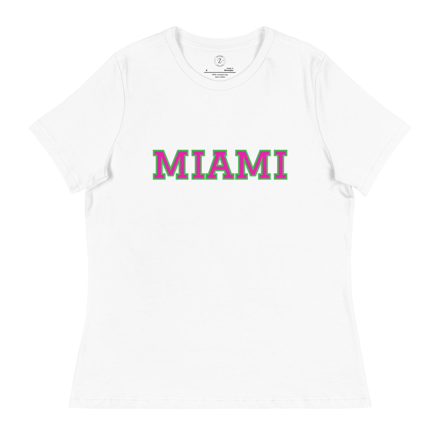 Florida Miami Block Font- Women's T-Shirt